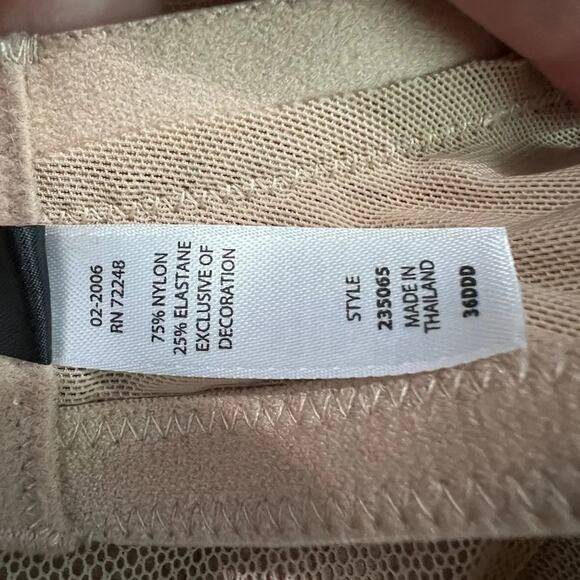 Paramour Seamless Mesh Netting with Light Contour Pad Bra 235065 36DDD - Picture 4 of 5